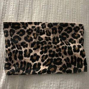 Topshop Leopard Print Tube Top